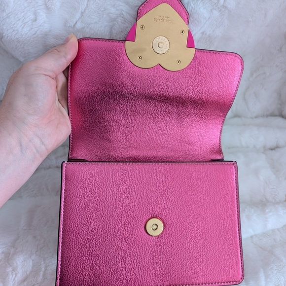 Kate Spade RARE Bijou Bag Pink & Orange Crossbody Top Handle Bag EUC - Picture 6 of 13